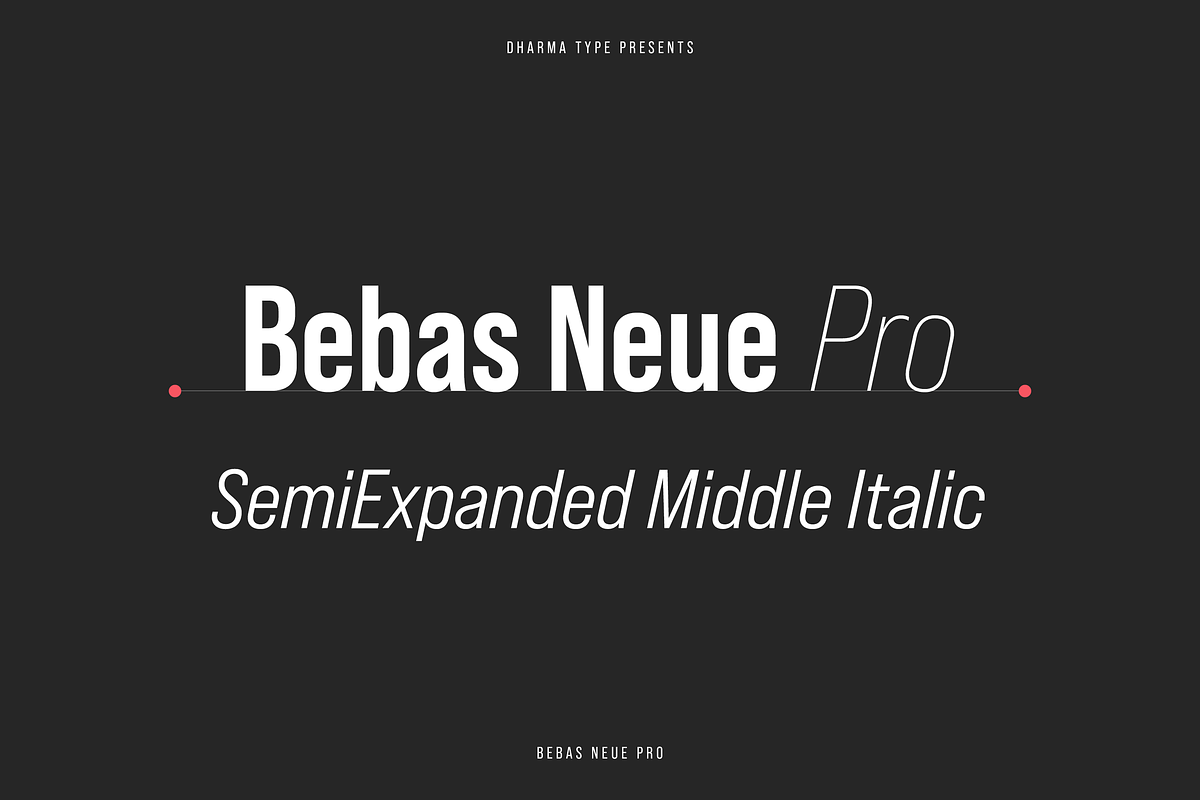 Bebas Neue Pro - SmE Middle Italic