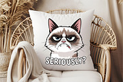 Funny Cat Seriously PNG, an Illustration by DreamCafeArt (Thumbnail 6 of 6)
