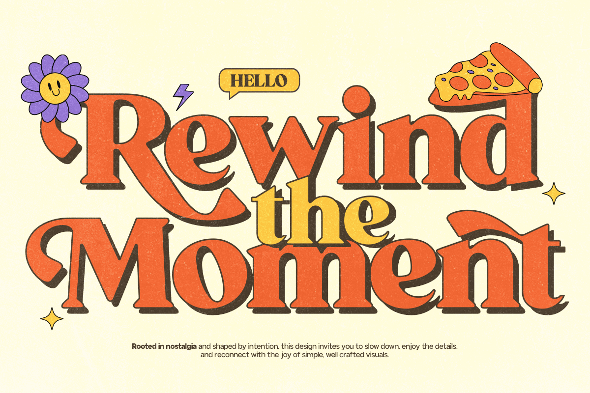 GC Milky Shine - 80's Serif Retro, a Serif Font by Glyphonic (Photo 7 of 15)