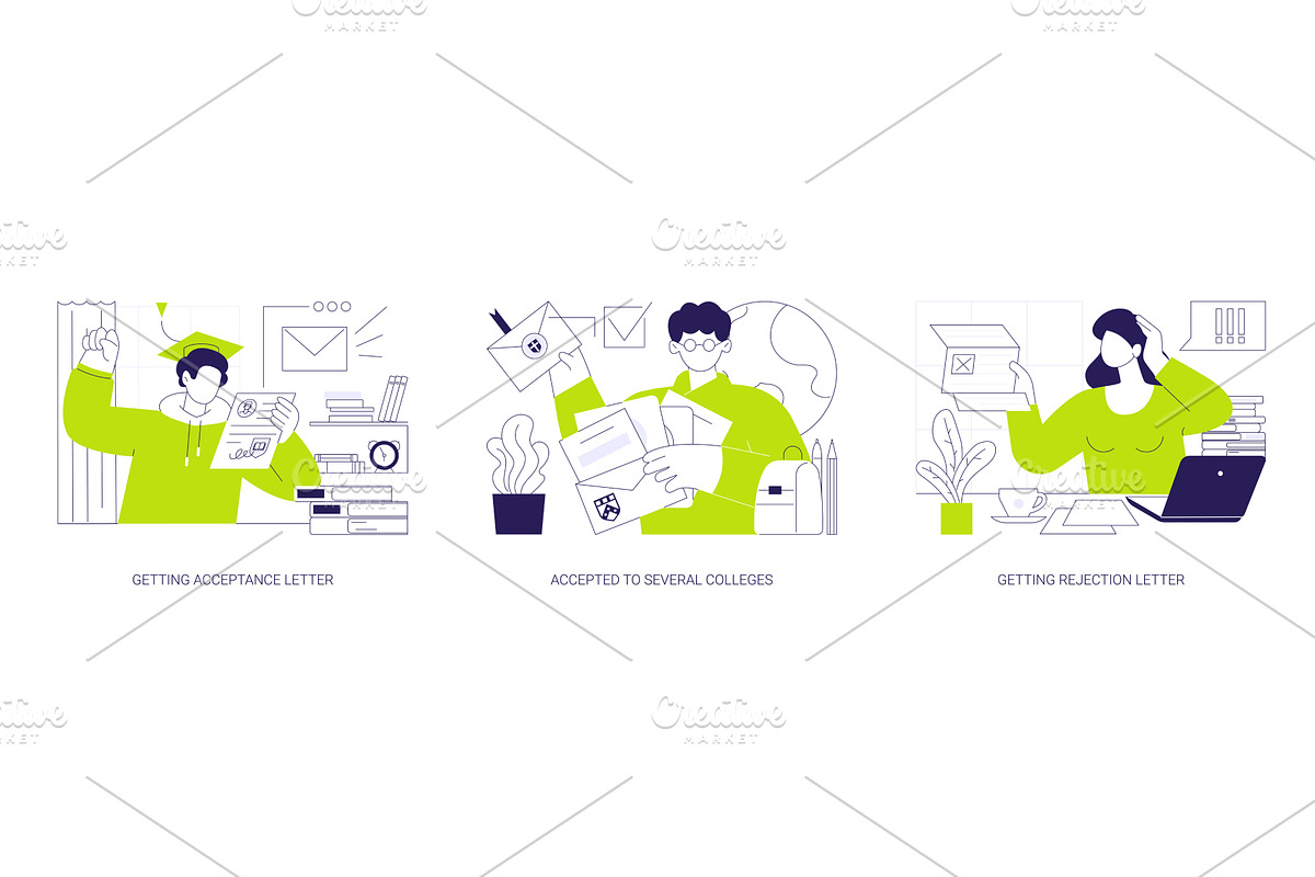 College admission isolated cartoon, an Education Illustration by Visual Generation