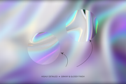 Light holographic wallpaper pack, a Wallpaper Graphic by existacial (Thumbnail 3 of 7)