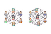 Influencer Marketing Set, a Person Illustration by Asya Malysheva (Thumbnail 3 of 9)