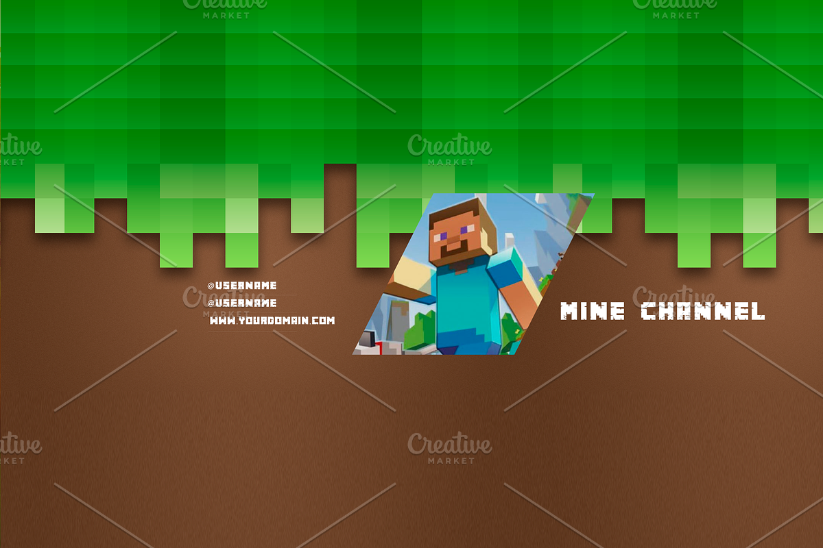Youtube Mine Channel Art, a Social Media Template by FrancoShop (Photo 7 of 7)