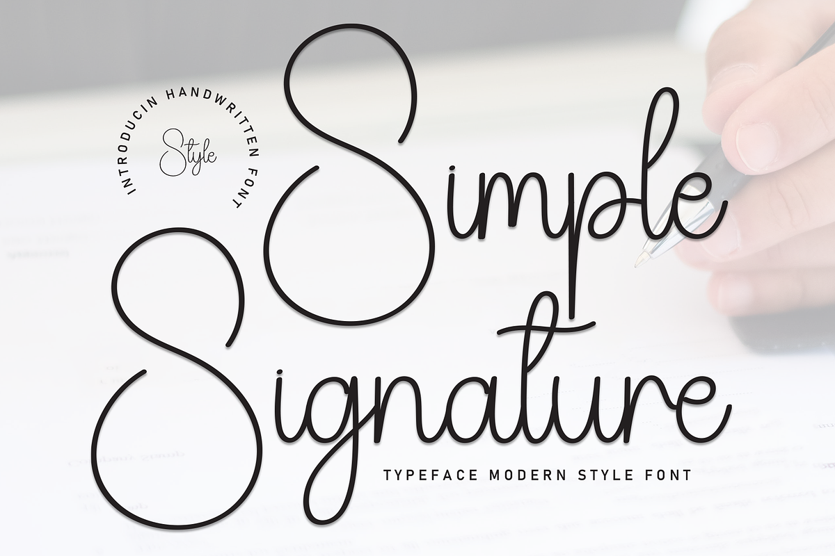 Simple Signature | Script Font, a Handwritten Font by Scratchones (Photo 1 of 8)