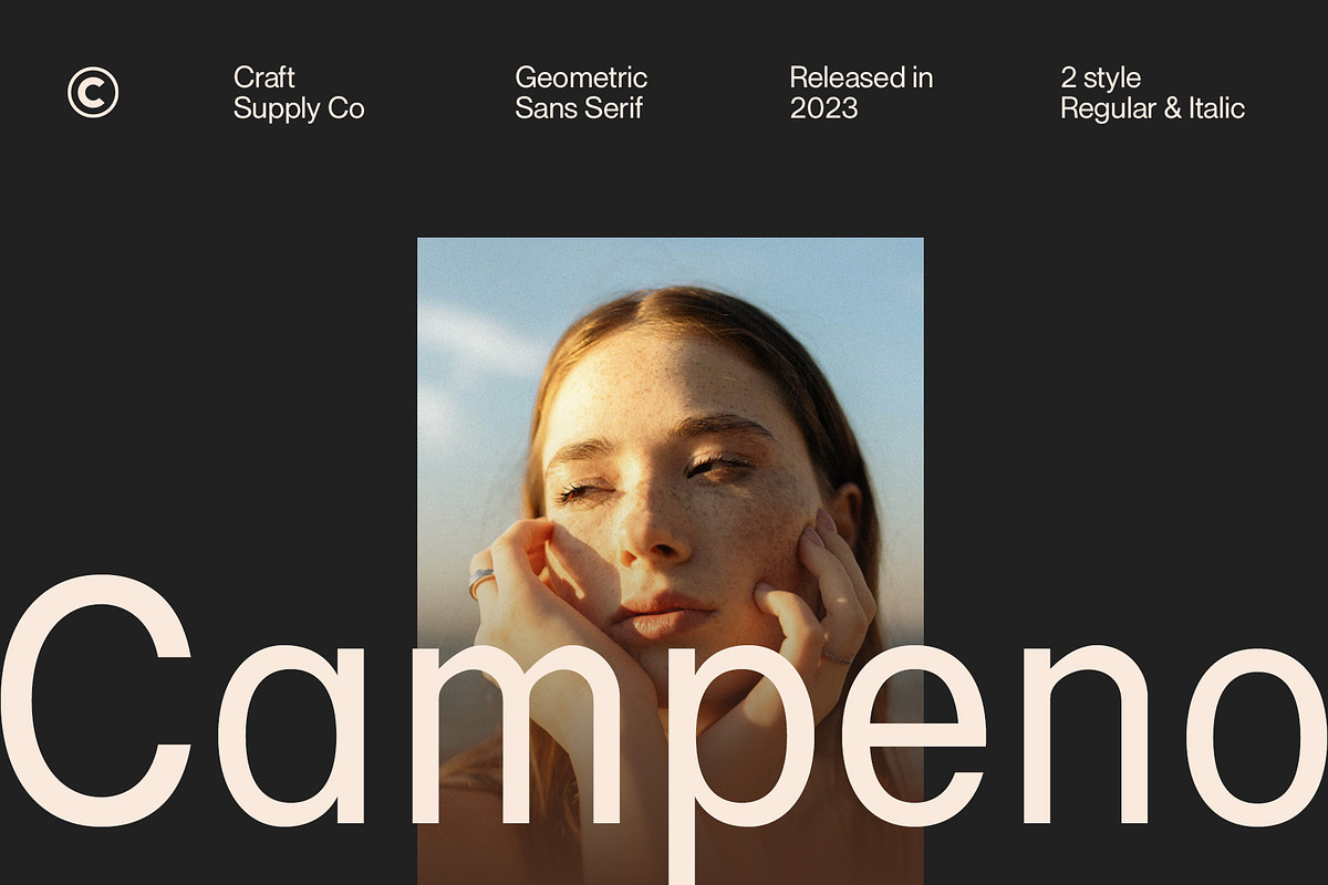 Campeno – Geometric Sans Serif, a Sans Serif Font by Craft Supply Co. (Photo 1 of 8)
