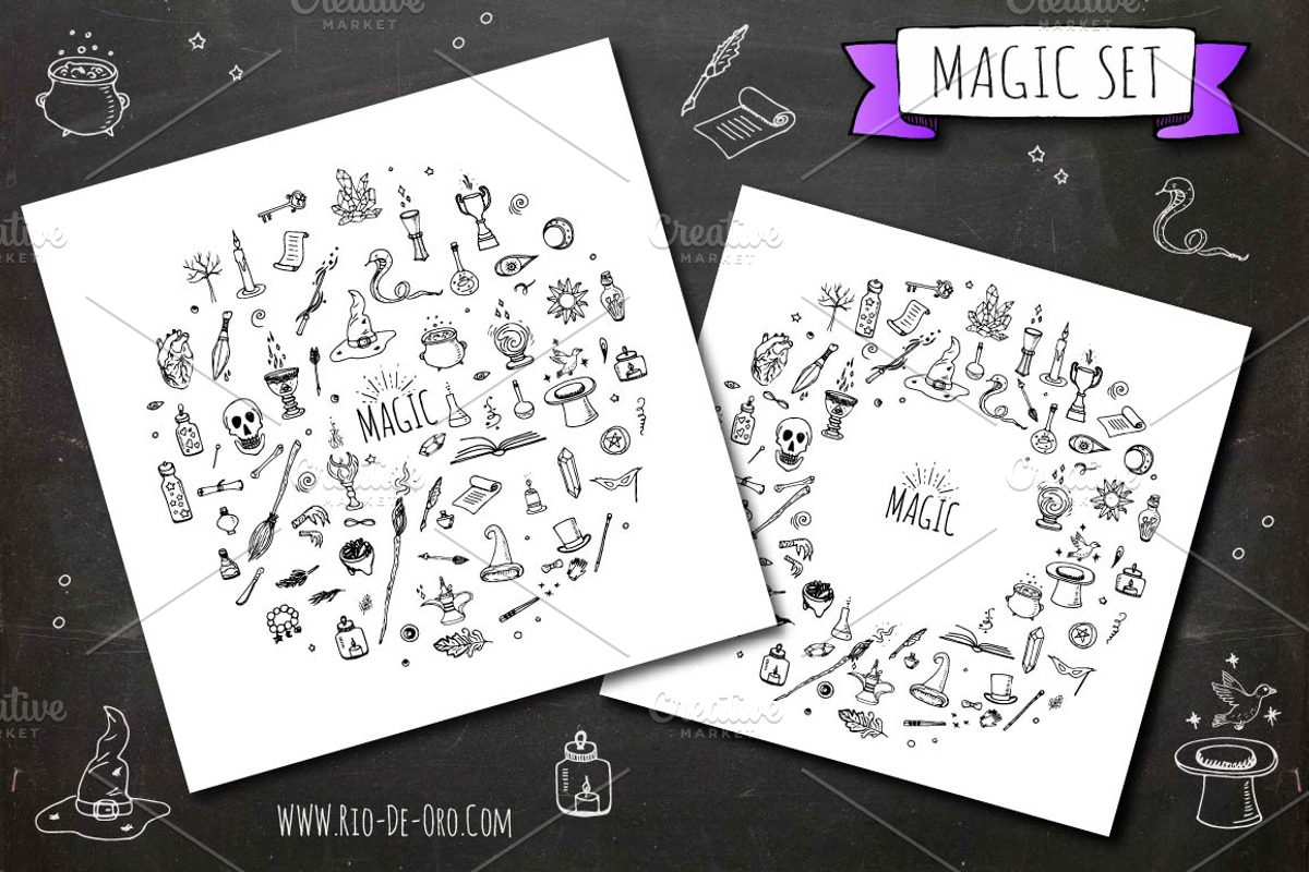 70 Magic hand drawn symbols!, a Graphic by Natasha-Pankina.com