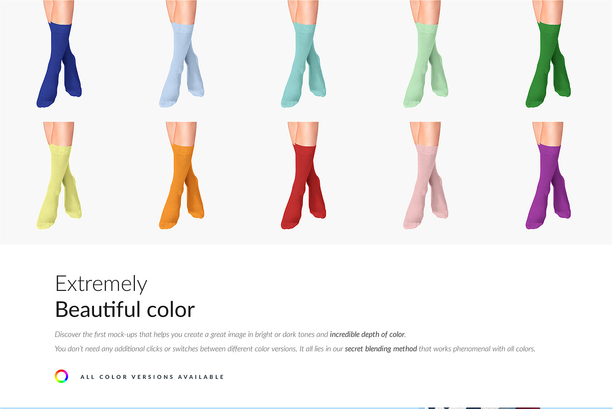 All Socks 9x Mock-ups, a Print Template by Mocca Mockups Store (Photo 4 of 5)