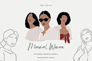 Minimalist Woman Illustrations, an Illustration by Saga Design Studio (Thumbnail 1 of 6)