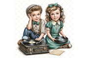 Record Playing Clipart JPG, a Person Illustration by Memories By Lea (Thumbnail 14 of 17)