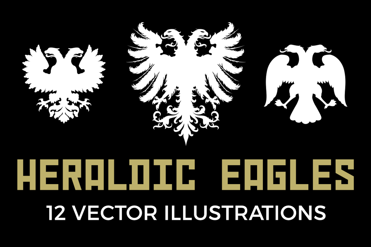 12 Heraldic Eagle Silhouettes, an Object Graphic by Sick Optix (Photo 1 of 4)