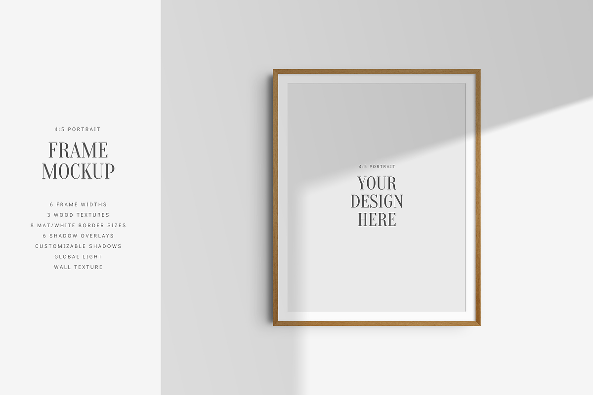 Frame Mockup 4:5 Portrait, a Mockup by DESIGN BY nube (Photo 1 of 15)