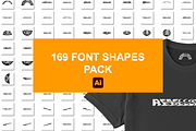 169 Font Shapes Illustrator Pack, a Sans Serif Font by Infinity Mockups (Thumbnail 1 of 3)