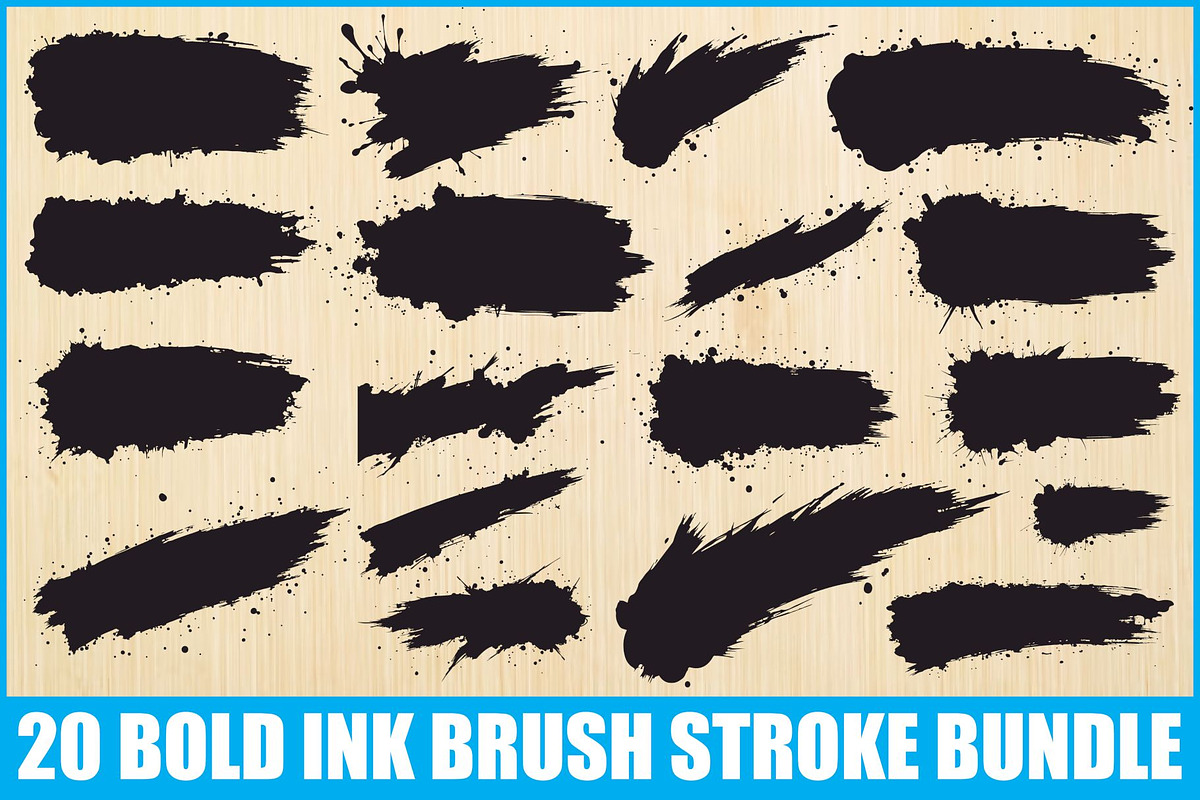 Grunge Brush Stroke Clipart, an Illustration by balal (Photo 1 of 21)