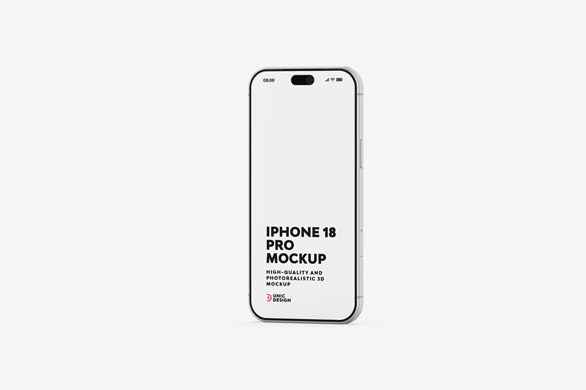 iPhone 18 Pro Mockup, an iPhone Mockup by UnicDesign (Photo 4 of 13)