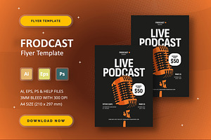 Frodcast - Flyer Template, a Flyer Template by StreaksideStd