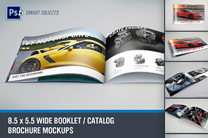 Wide Format Booklet PSD Mockups