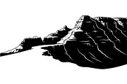 Cliff Landscape Silhouette, an Object Graphic by Creativeshirt (Thumbnail 3 of 20)