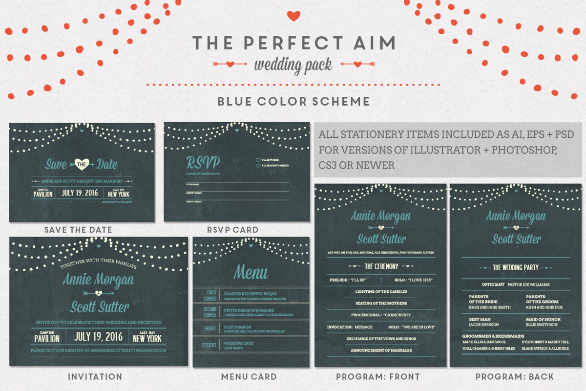 Perfect Aim Wedding Pack, an Invitation Template by Every Tuesday (Photo 3 of 5)