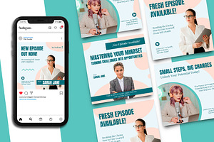 Eye-Catching Podcast Instagram Post, a Social Media Template by Artnivora.Std