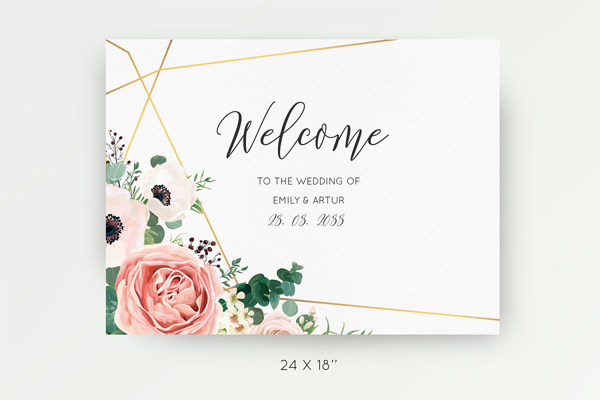 Wedding collection - Luxury pink, an Invitation Template by Alewiena (Photo 6 of 7)