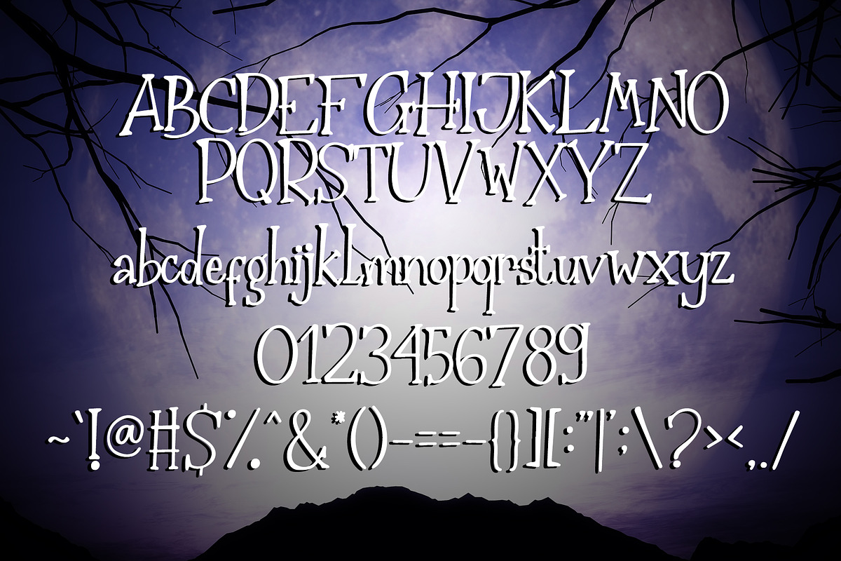 The Nightmare - Creepy Serif Font preview 5