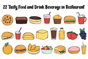 22 Tasty Food and Drink Beverage, a Food Illustration by jongcreative (Thumbnail 1 of 5)