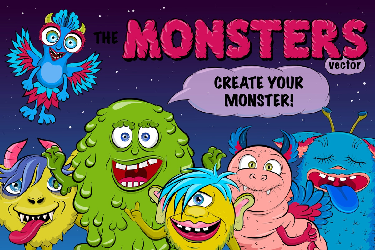 Creation Kit Monsters, an Animal Illustration by Irina Skaska (Photo 1 of 12)
