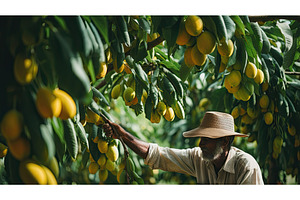 climbing tree mango fruit ai, a Nature Photo by pikepicture