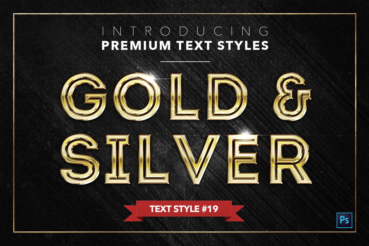 Gold & Silver #2 - 20 Text Styles, a Layer Style Add-On by Jonas Stensgaard (Photo 20 of 23)