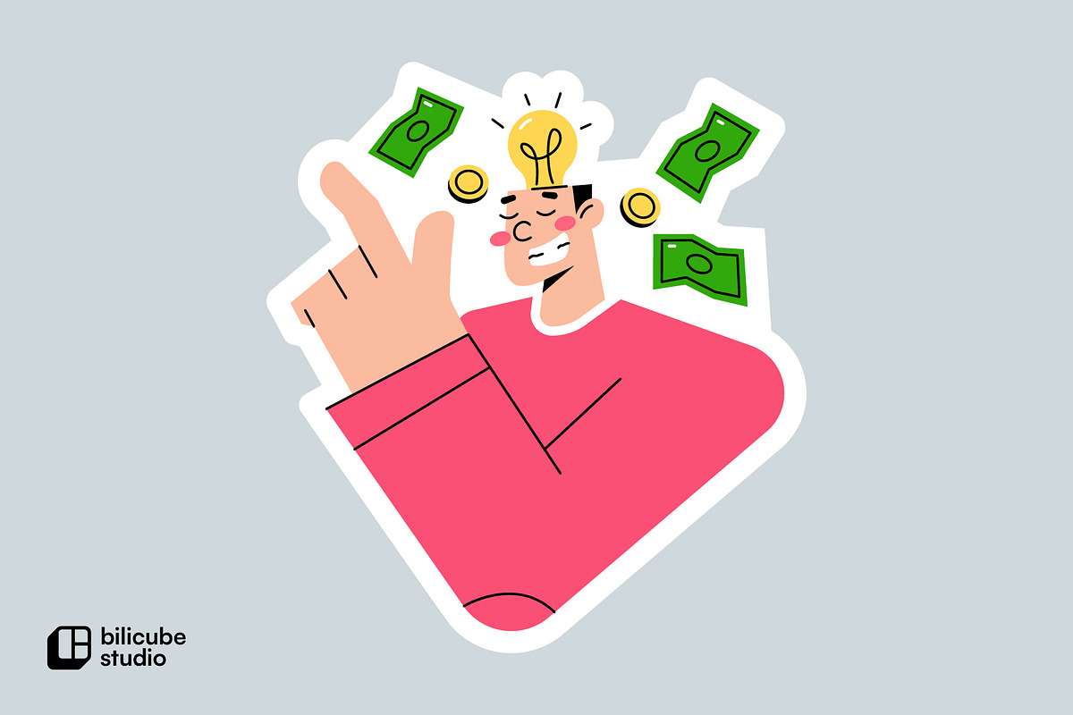 Income Ideas Vector Illustration, a Finance Illustration by Bilicube Studio (Photo 3 of 3)
