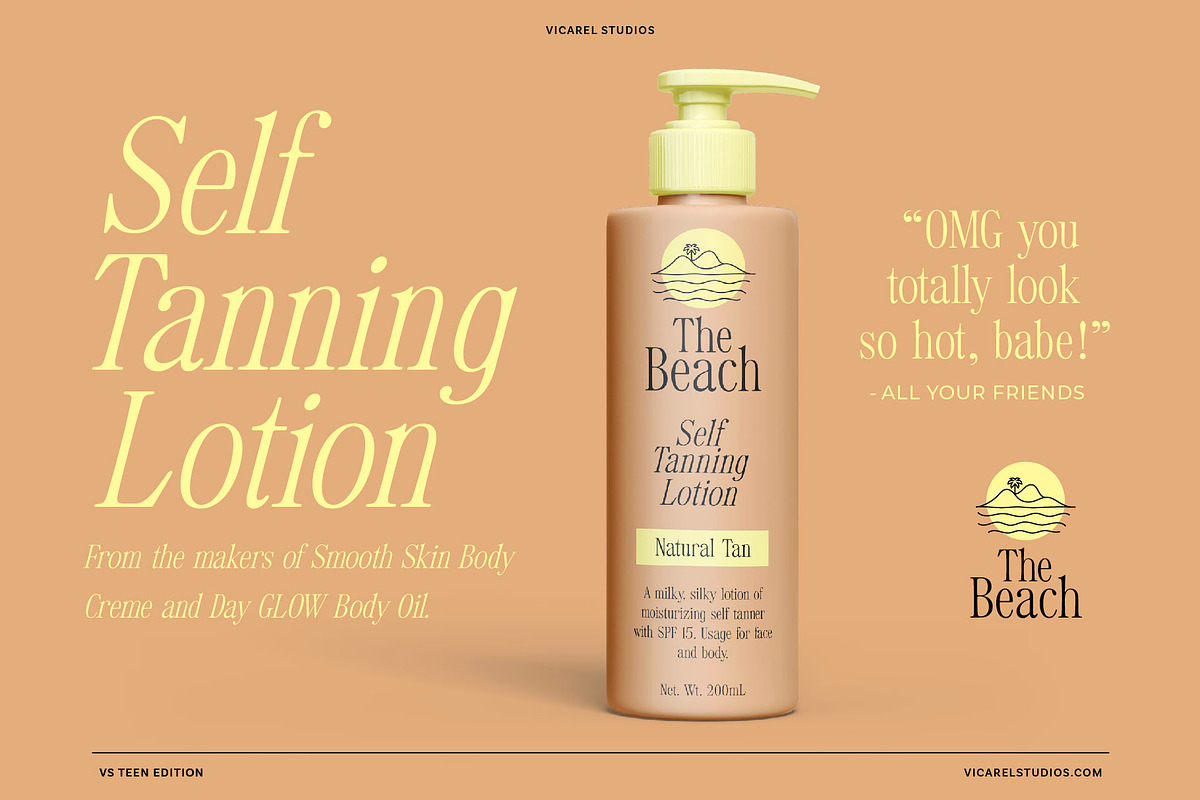 VS Teen Edition – Retro Serif Font, a Serif Font by Vicarel Studios (Photo 10 of 21)