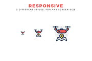 Responsive Drone Icon Set, an Icon by fortyfive (Thumbnail 2 of 3)