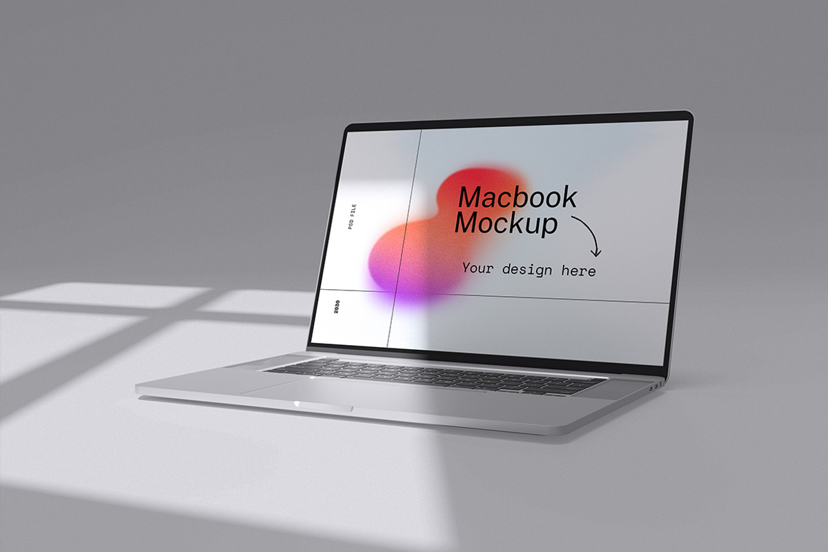 Macbook Mockup, a Wearable Device Mockup by HanaSaka_Studio (Photo 3 of 5)