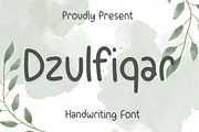Dzulfiqar, a Handwritten Font by Aisyah (Thumbnail 1 of 4)