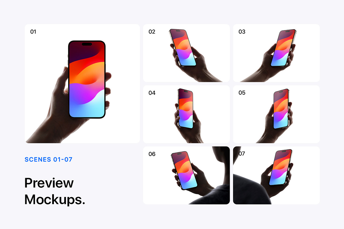 15 Phone 15 Pro In Hand Mockups, an iPhone Mockup by Asylab (Photo 2 of 26)