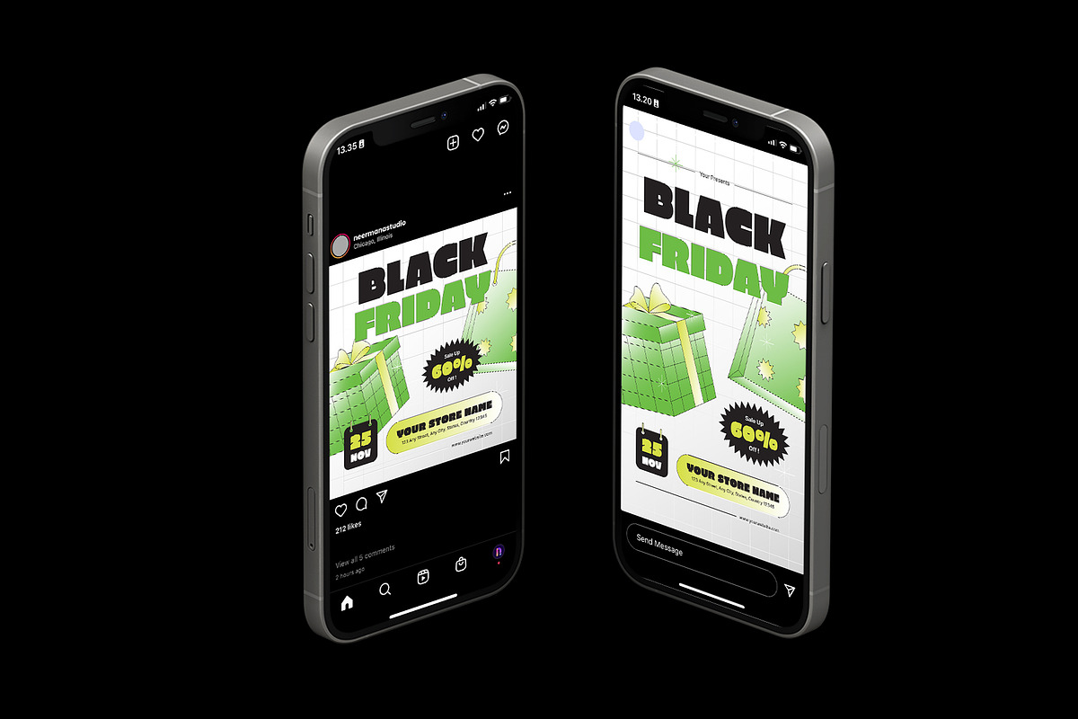 Green Classic Black Friday Flyer, a Flyer Template by Neermana (Photo 2 of 4)