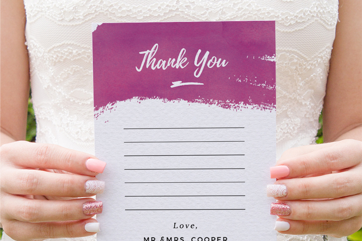 Purple brush watercolor invite, an Invitation Template by Inkpower (Photo 7 of 7)