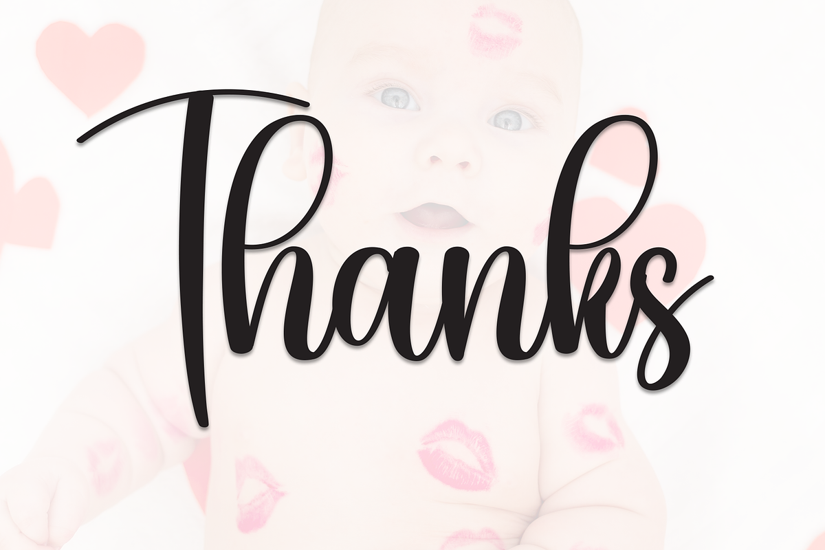 Babylove | Script Font, a Handwritten Font by Scratchones (Photo 8 of 8)