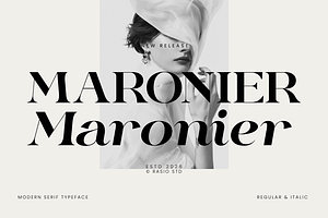 Maronier Modern Serif Typeface Font