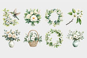Watercolor Flower Clipart, a Seasonal Illustration by Design Market (Thumbnail 5 of 5)
