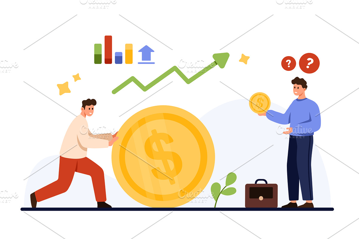 A detailed representation of, a Finance Illustration by Flashvector