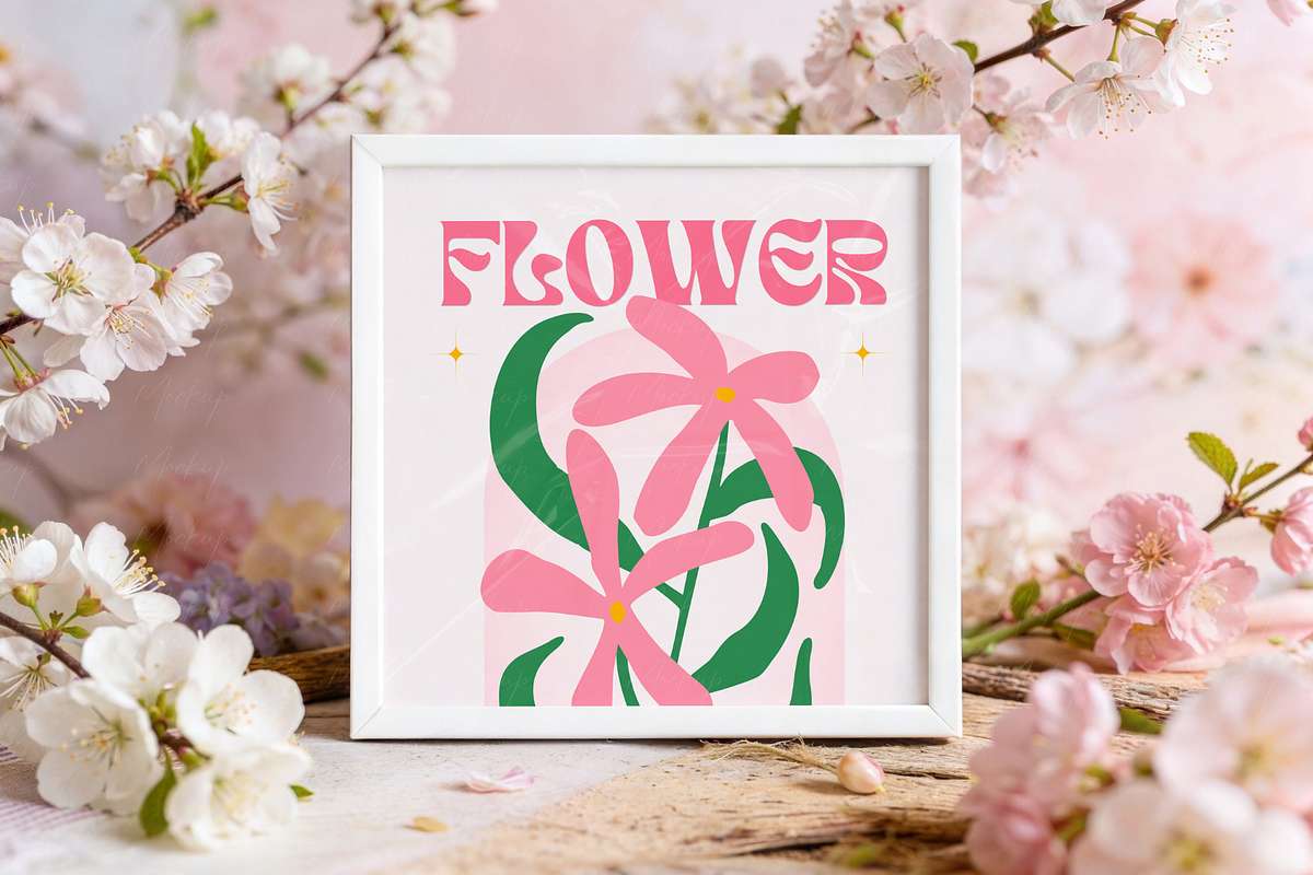 Square Wood Frame Mockup, a Product Mockup by TatiMockup (Photo 3 of 4)