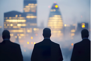 Silhouette of Businessmen, an Architecture Photo by Lermont51