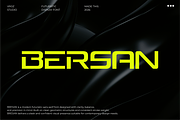 BERSAN – Futuristic Modern font, a Sans Serif Font by Vroz Studio (Thumbnail 1 of 8)