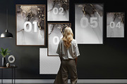 5 Canvas & Frames Mockup in Room PSD, an Advertising Mockup by PixelsDesign (Thumbnail 3 of 5)