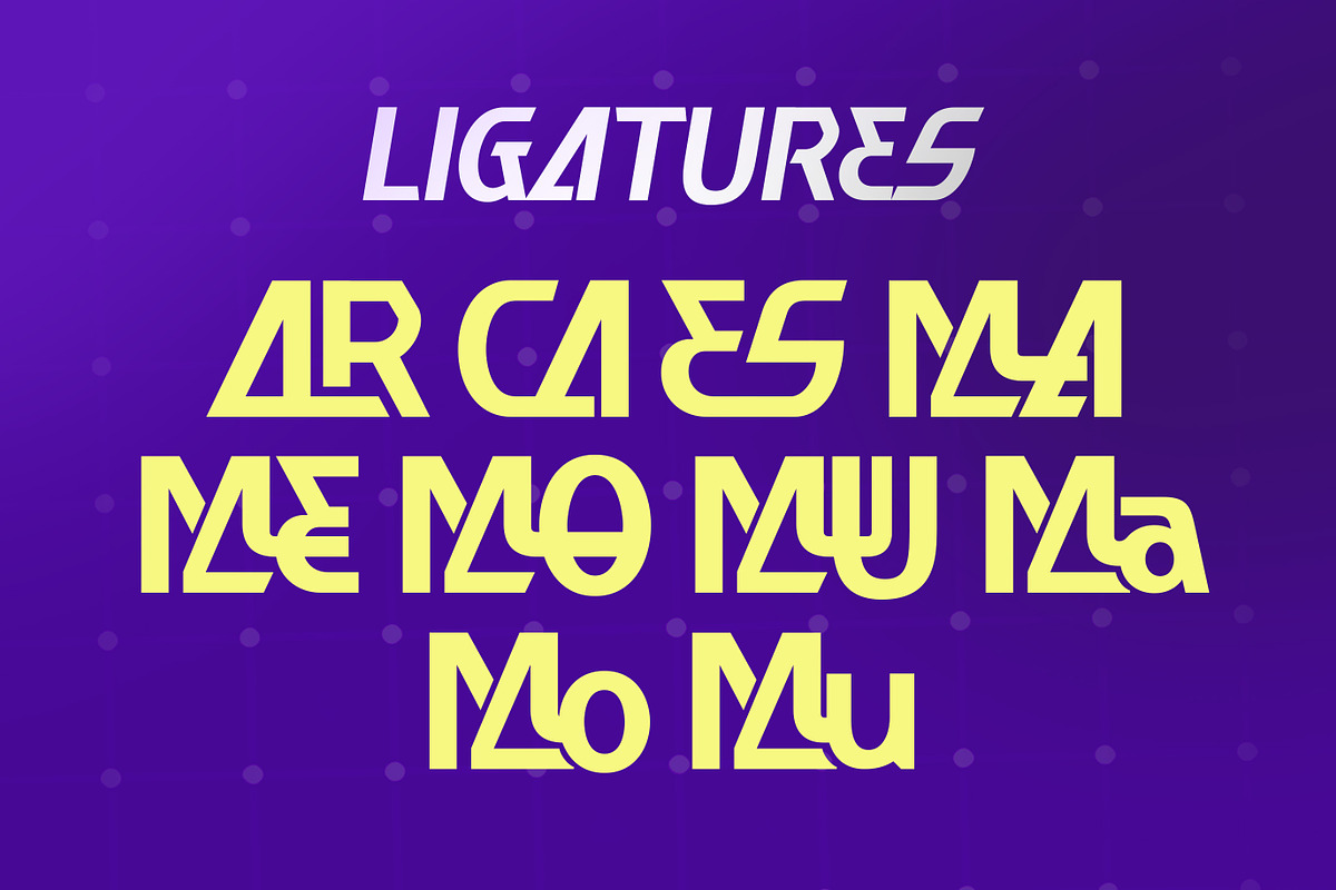 Aresca - Bold Futuristic Font, a Font by Simetrica Labs (Photo 7 of 12)