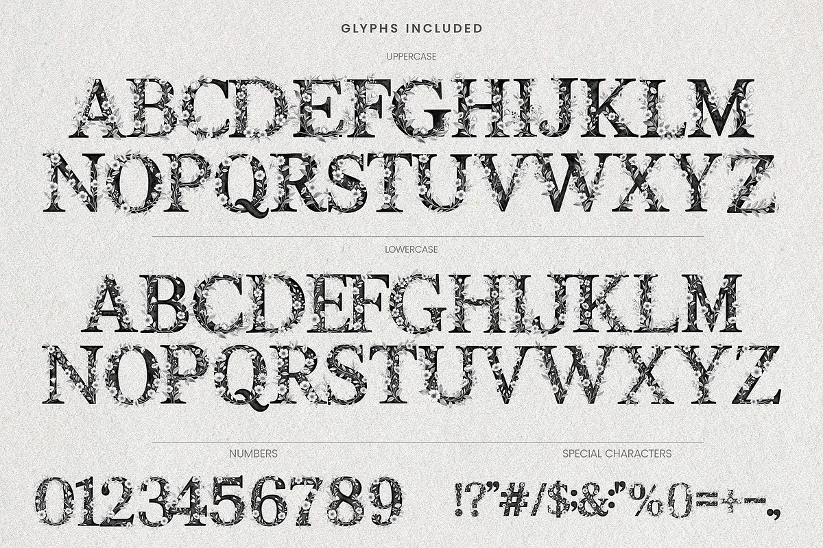 Petal Serif – Floral Wedding Font, a Serif Font by AndrewPixelType (Photo 7 of 7)