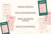 Modern Luxe Price Lists Templates, a Social Media Template by Hell Yeah Designs (Thumbnail 2 of 5)