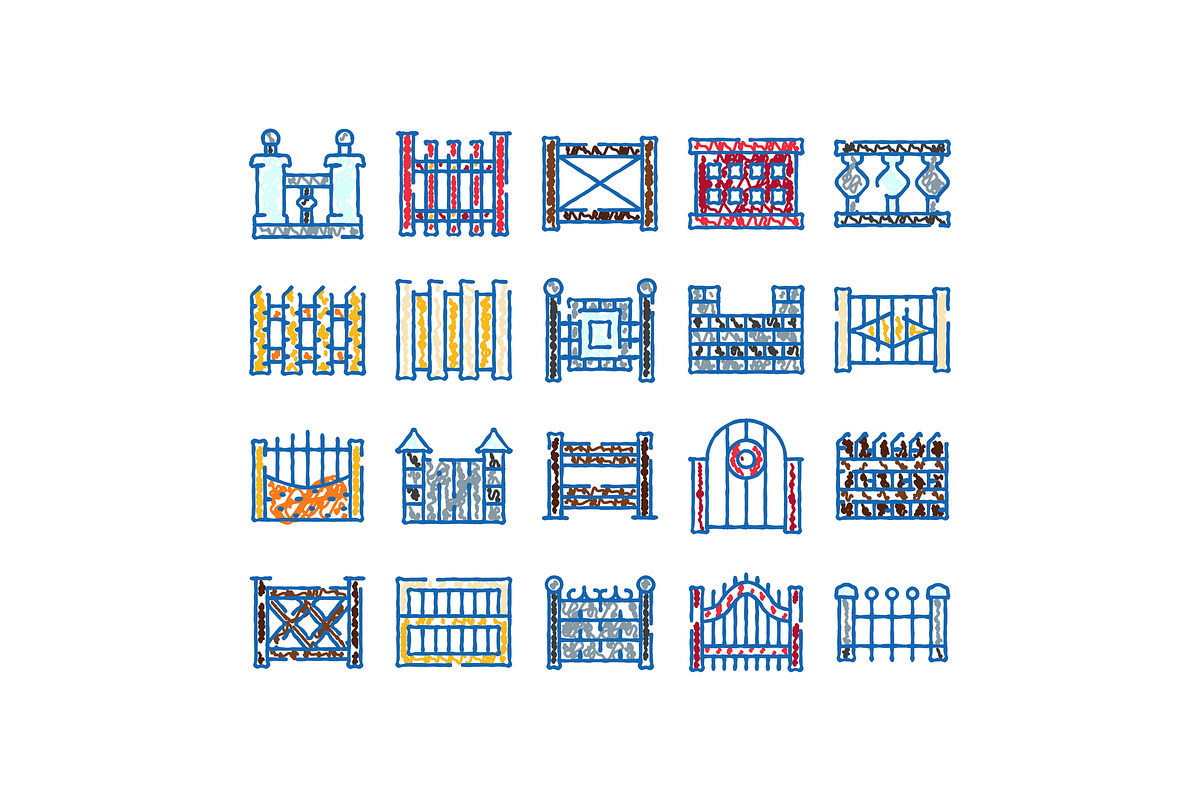Collection of stylized fences and, an Object Graphic by pikepicture (Photo 1 of 3)