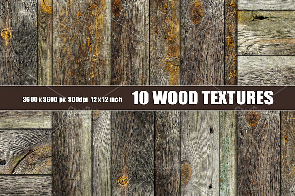 Old Dark Distressed Wood Textures preview 5